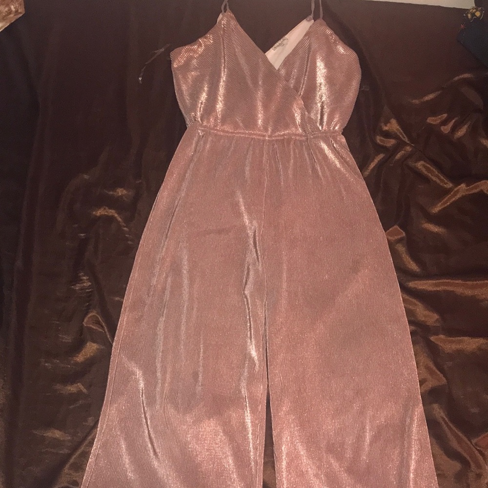 Charlotte Russe ROSE GOLD Jumpsuit SIZE MEDIUM